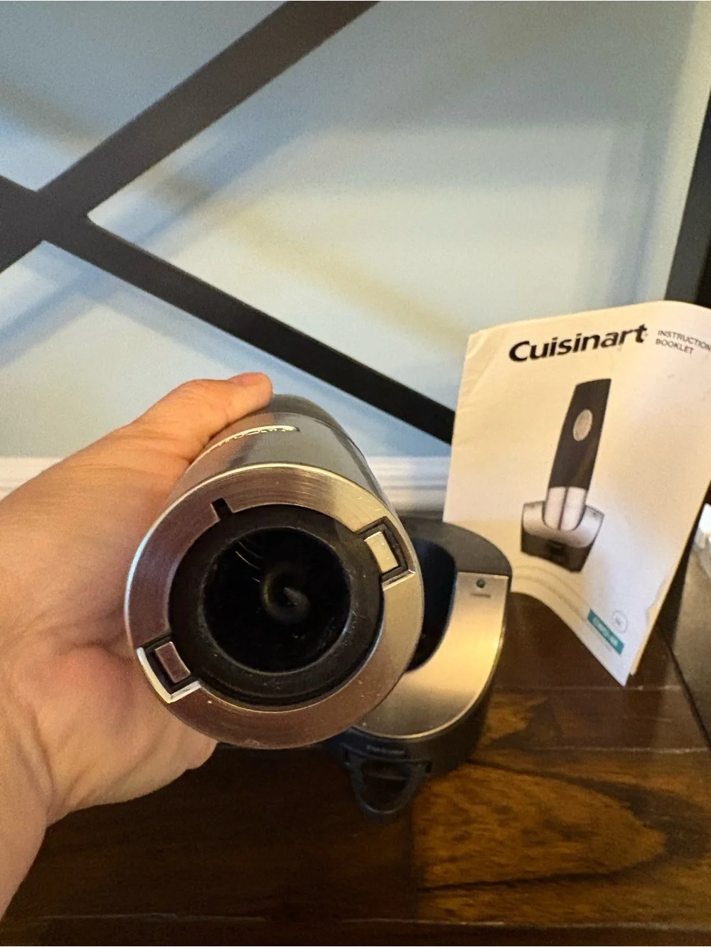 Cuisinart Black and Stainless Steel Electric Wine Opener with Charging Base